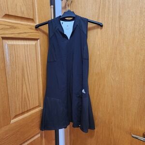 Adidas Sport HEAT.RDY Golf V-Neck Racerback Dress Womens L Black HA6055